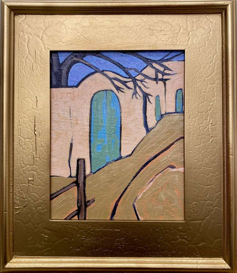 Melwell Romancito | The Back Way to Your House | oil on canvas panel | 10 x 8 | 100% donation by artist | Starting Bid $600, Buy it Now Price $1000