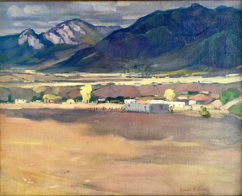 No. 15 | Donald Barton, 1903-1990 | Taos 1928 | oil on canvas | 20x16 | donated by Annette Smith | est. $3000