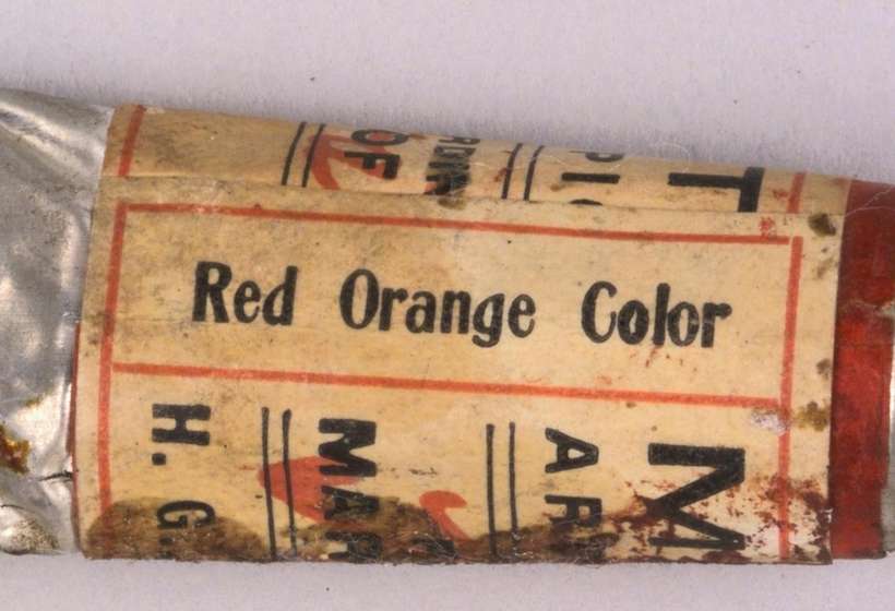 Paint tube: Maratta Red Orange, Buffalo Bill Center of the West, Cody, Wyoming, Joseph Henry Sharp Collection, Gift of Mr. and Mrs. Forrest Fenn, P.22.531.